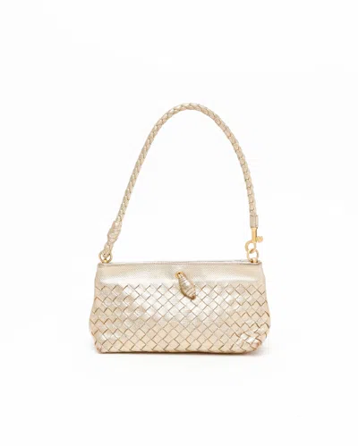 Bottega Veneta Intrecciato Mini Hobo Bag In Gold