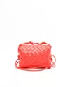 Bottega Veneta Intrecciato Mini Loop Camera Bag In Red