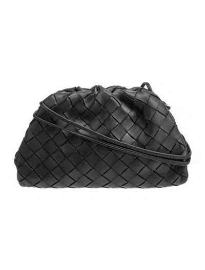 Pre-owned Bottega Veneta Intrecciato Mini Pouch In Black