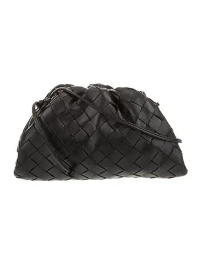 Pre-owned Bottega Veneta Intrecciato Mini Pouch In Black
