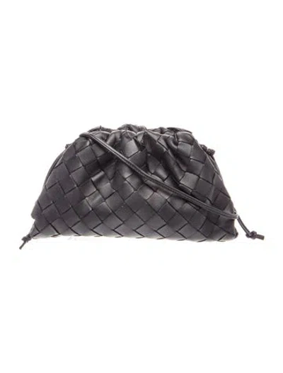 Pre-owned Bottega Veneta Intrecciato Mini Pouch In Black