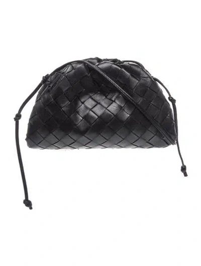 Pre-owned Bottega Veneta Intrecciato Mini Pouch In Black
