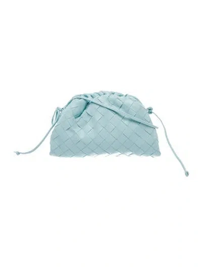 Pre-owned Bottega Veneta Intrecciato Mini Pouch In Blue