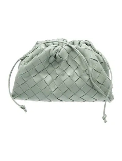 Pre-owned Bottega Veneta Intrecciato Mini Pouch In Blue