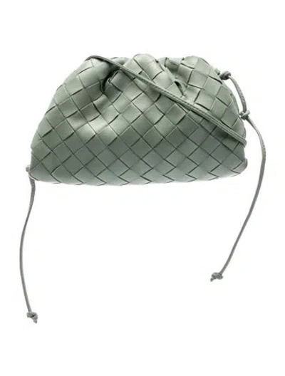 Pre-owned Bottega Veneta Intrecciato Mini Pouch In Blue
