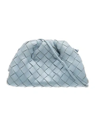 Pre-owned Bottega Veneta Intrecciato Mini Pouch In Blue