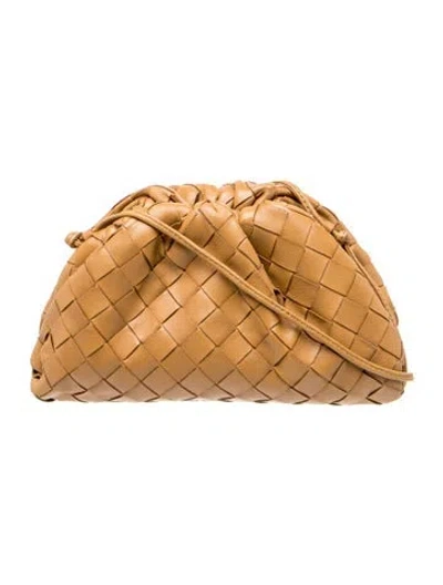 Pre-owned Bottega Veneta Intrecciato Mini Pouch In Brown