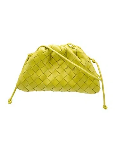 Pre-owned Bottega Veneta Intrecciato Mini Pouch In Green
