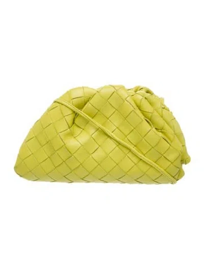 Pre-owned Bottega Veneta Intrecciato Mini Pouch In Green