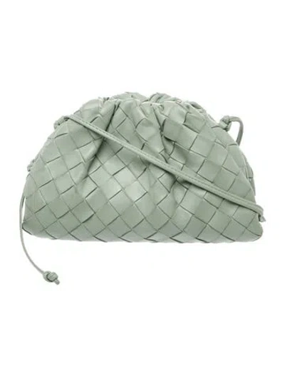 Pre-owned Bottega Veneta Intrecciato Mini Pouch In Green