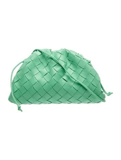 Pre-owned Bottega Veneta Intrecciato Mini Pouch In Green