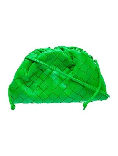 Pre-owned Bottega Veneta Intrecciato Mini Pouch In Green