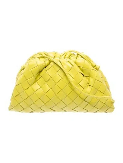 Pre-owned Bottega Veneta Intrecciato Mini Pouch In Green