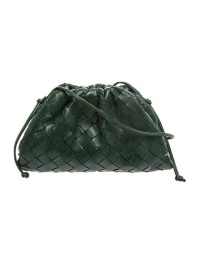 Pre-owned Bottega Veneta Intrecciato Mini Pouch In Green
