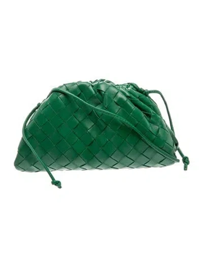 Pre-owned Bottega Veneta Intrecciato Mini Pouch In Green