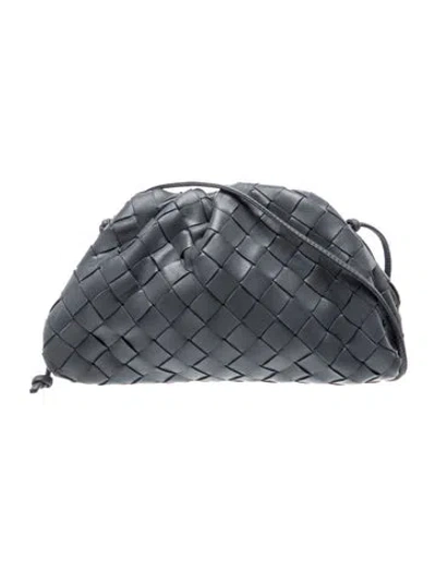 Pre-owned Bottega Veneta Intrecciato Mini Pouch In Grey