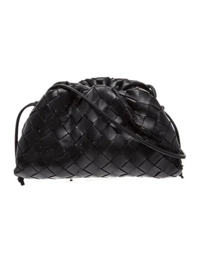 Pre-owned Bottega Veneta Intrecciato Mini Pouch Mini In Black