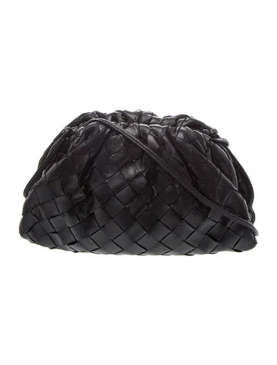 Pre-owned Bottega Veneta Intrecciato Mini Pouch Mini In Black