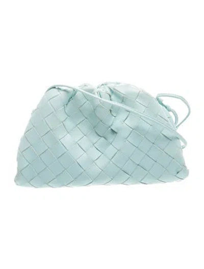 Pre-owned Bottega Veneta Intrecciato Mini Pouch Mini In Blue