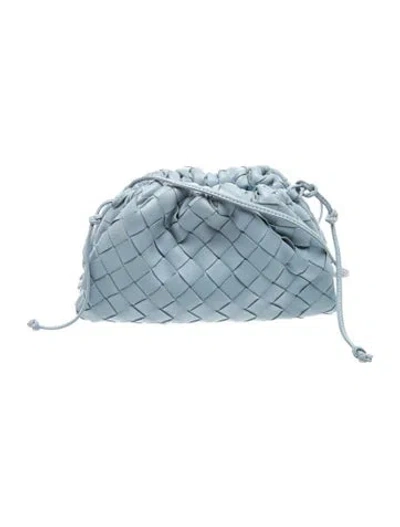 Pre-owned Bottega Veneta Intrecciato Mini Pouch Mini In Blue