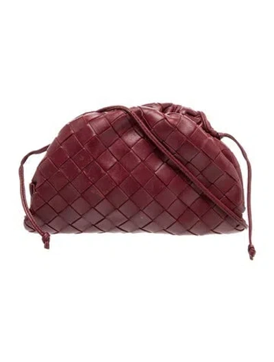 Pre-owned Bottega Veneta Intrecciato Mini Pouch Mini In Burgundy