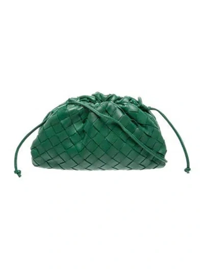 Pre-owned Bottega Veneta Intrecciato Mini Pouch Mini In Green