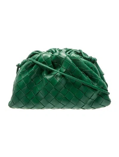 Pre-owned Bottega Veneta Intrecciato Mini Pouch Mini In Green