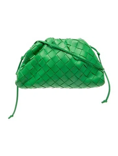 Pre-owned Bottega Veneta Intrecciato Mini Pouch Mini In Green