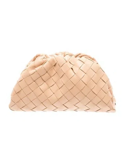 Pre-owned Bottega Veneta Intrecciato Mini Pouch Mini In Neutral