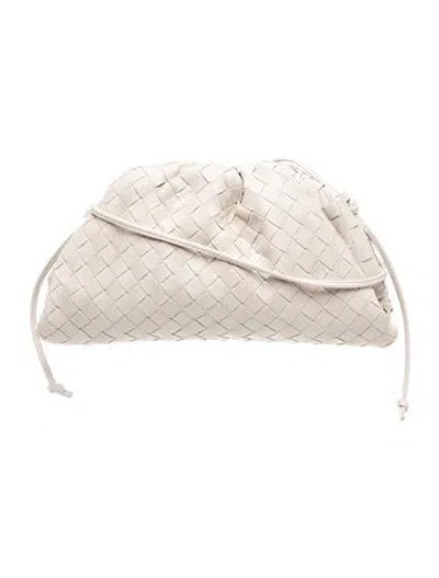 Pre-owned Bottega Veneta Intrecciato Mini Pouch Mini In Neutrals