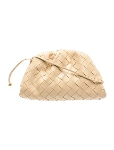 Pre-owned Bottega Veneta Intrecciato Mini Pouch Mini In Neutrals