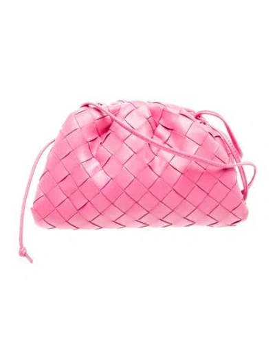 Pre-owned Bottega Veneta Intrecciato Mini Pouch Mini In Pink
