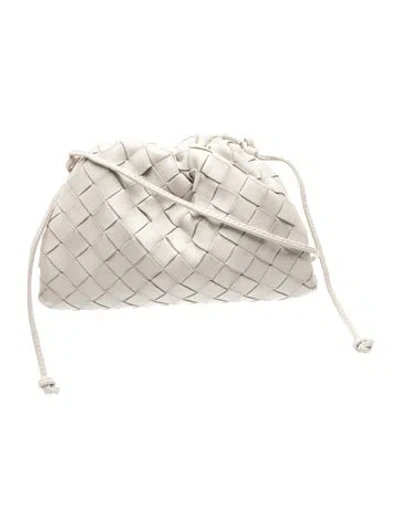 Pre-owned Bottega Veneta Intrecciato Mini Pouch In Neutral