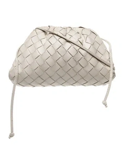 Pre-owned Bottega Veneta Intrecciato Mini Pouch In Neutral