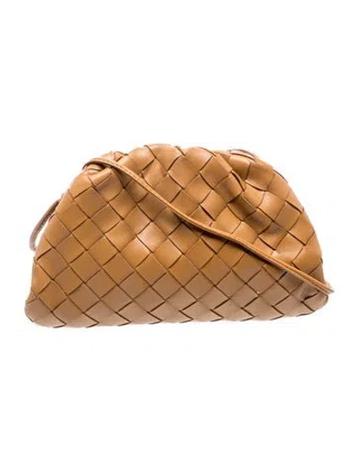 Pre-owned Bottega Veneta Intrecciato Mini Pouch In Neutral