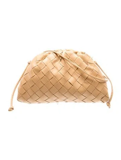 Pre-owned Bottega Veneta Intrecciato Mini Pouch In Neutral