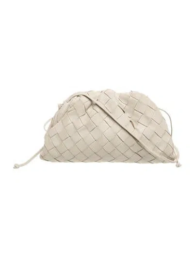 Pre-owned Bottega Veneta Intrecciato Mini Pouch In Neutrals