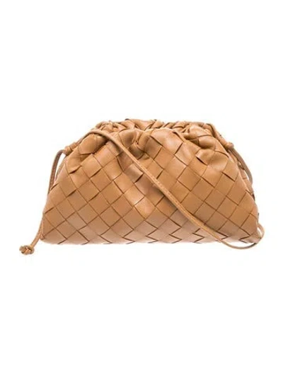 Pre-owned Bottega Veneta Intrecciato Mini Pouch In Neutrals