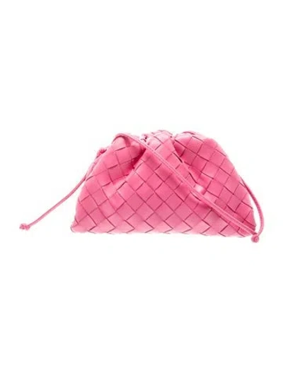 Pre-owned Bottega Veneta Intrecciato Mini Pouch In Pink