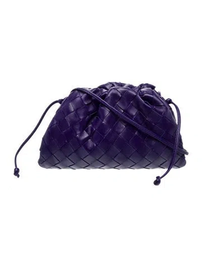Pre-owned Bottega Veneta Intrecciato Mini Pouch In Purple