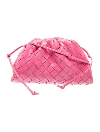 Pre-owned Bottega Veneta Intrecciato Mini Pouch Small In Pink