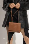 Bottega Veneta ‘intrecciato Mini' Shoulder Bag In Brown