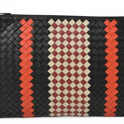 Pre-owned Bottega Veneta Intrecciato Mustard Leather Clutch Bag () In Yellow
