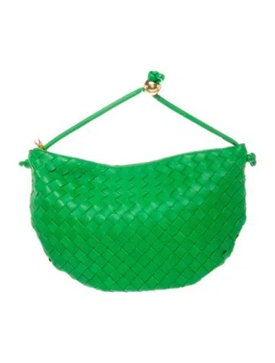 Pre-owned Bottega Veneta Intrecciato Nappa Intrecciato Turn Pouch Medium W/ Tags In Green