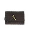 Bottega Veneta Intrecciato Nappa Leather 'andiamo' Pouch In Brown
