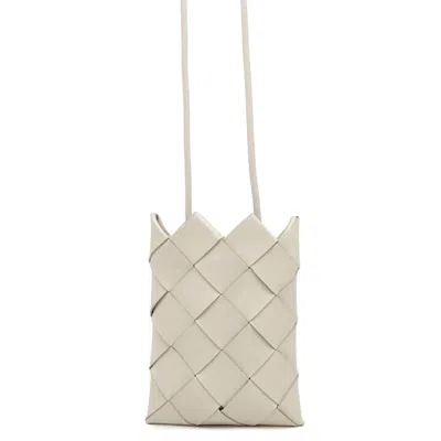 Pre-owned Bottega Veneta Intrecciato Off-white Intrecciato Pochette Shoulder Bag ()