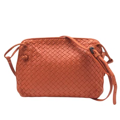 Bottega Veneta Intrecciato Orange Leather Shopper Bag ()