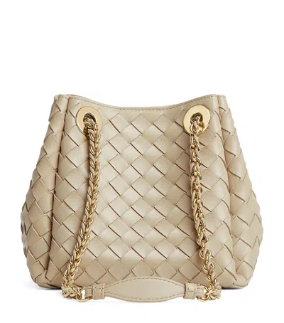 Bottega Veneta Small Parachute Chain Intrecciato Leather Shoulder Bag In Multi