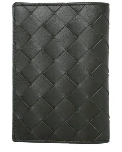 Pre-owned Bottega Veneta Intrecciato Passport Case (authentic Pre-loved) In Black