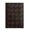 Bottega Veneta Leather Intrecciato Bifold Passport Cover In Brown